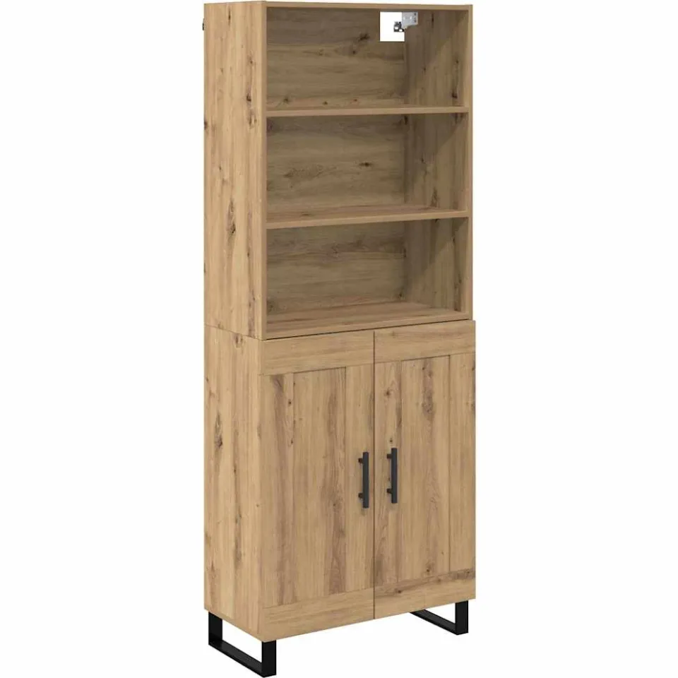 vidaXL Hoge kast 2 st Artisan Eiken 69,5 x 34 x 180 cm, foto 3