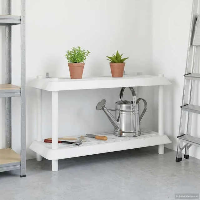 vidaXL Plankenunit 2-laags 100 x 40 x 55,5 cm PP Wit, foto 2