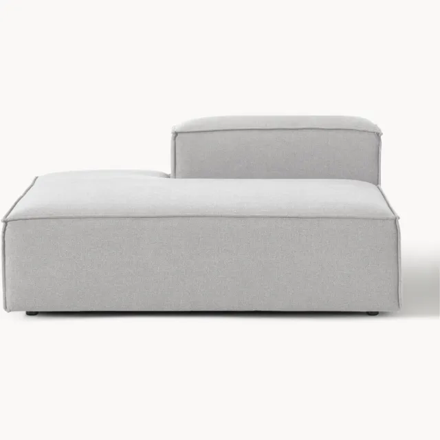Westwing Collection Chaise longue module Lennon Grijs