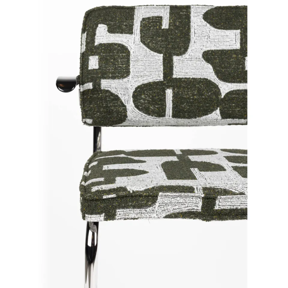 Zuiver Ridge Deco Symbols eetkamerstoel armleuning groen, foto 7