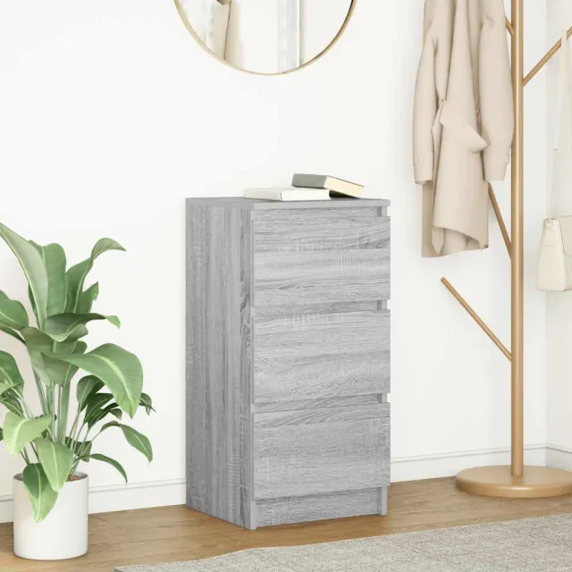 vidaXL Dressoir 37,5x35x76 cm bewerkt hout grijs sonoma eikenkleurig, foto 2