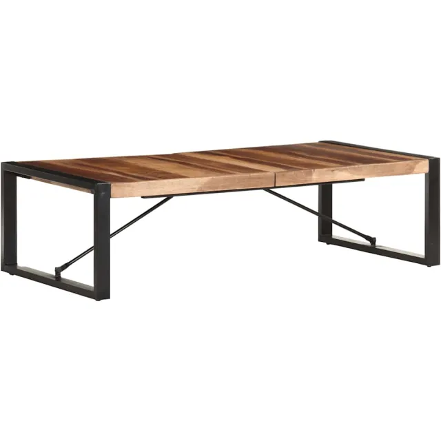 vidaXL Salontafel 140x70x40 cm massief hout Bruin