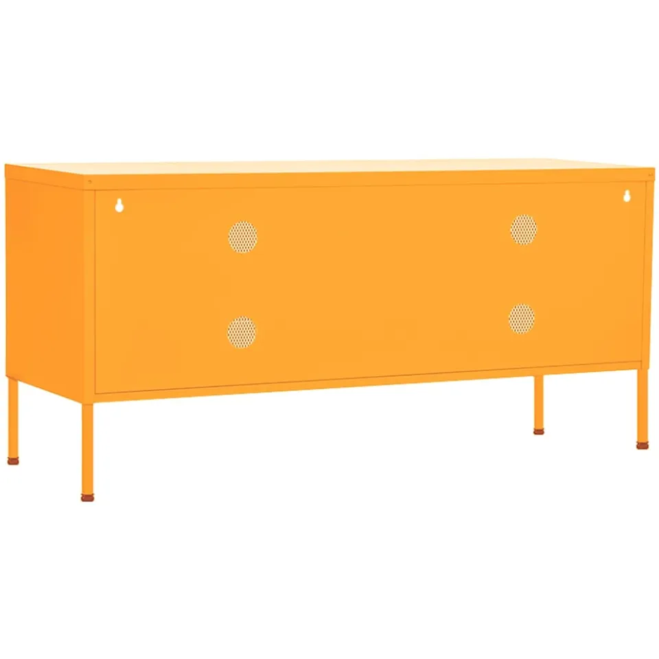 vidaXL Tv-meubel 105x35x50 cm staal mosterdgeel, foto 4