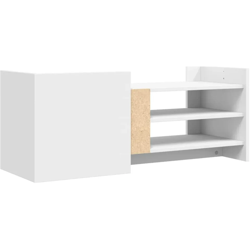 vidaXL Tv-meubel 100x35x40 cm bewerkt hout wit, foto 4