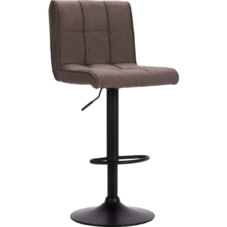 vidaXL Barkrukken 2 st stof taupe