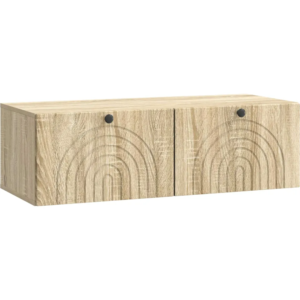 vidaXL Wandbeugel TV-kast Sonoma Eiken 98 x 41 x 30 cm Bewerkt hout, foto 3