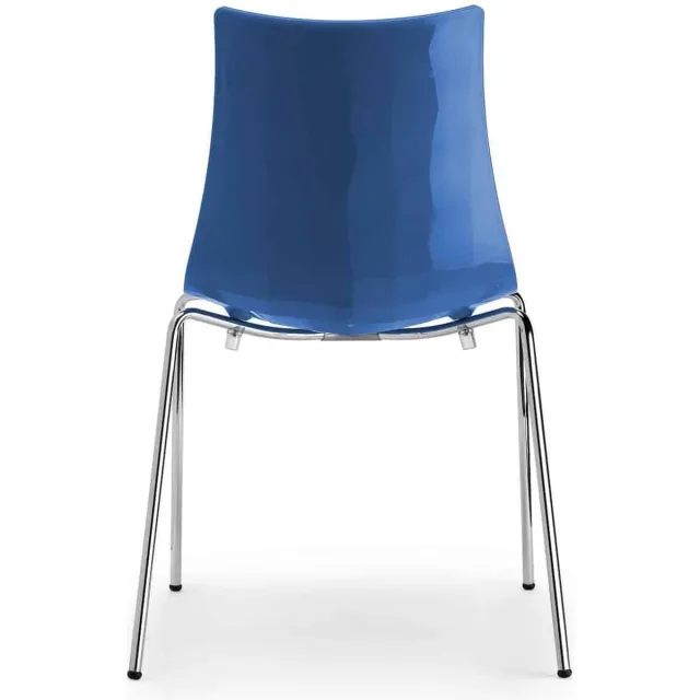 ABC Kantoormeubelen Kantinestoelen Design Luisa Battaglia Antraciet kuip Chroom frame
