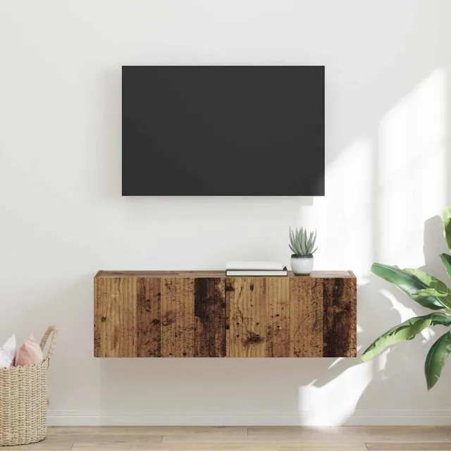 vidaXL TV Wandkast 98 x 31 x 29,5 cm Oud Hout Bewerkt hout Bruin