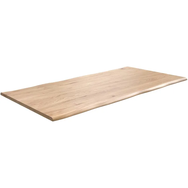 DELIFE Tafelblad Edge Eiche natuur 200x100x2,5-3 Live-Edge Bruin