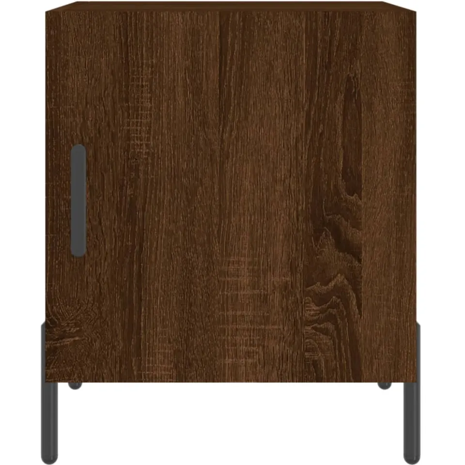 vidaXL Nachtkastjes 2 st 40x40x50 cm bewerkt hout bruin eikenkleur, foto 4