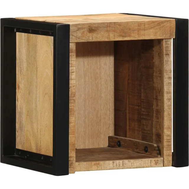 vidaXL Nachtkastje 40x35x40 cm massief ruw mangohout Bruin