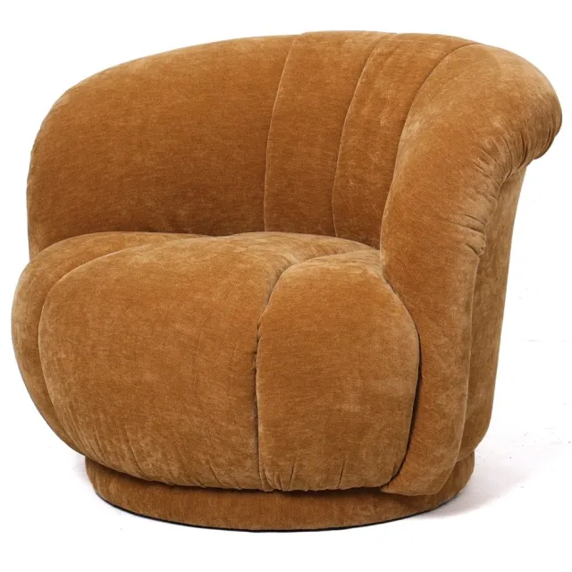 DÉJA Living Fauteuil Arby - Honinggeel Stof/Metaal - 86x84x70cm