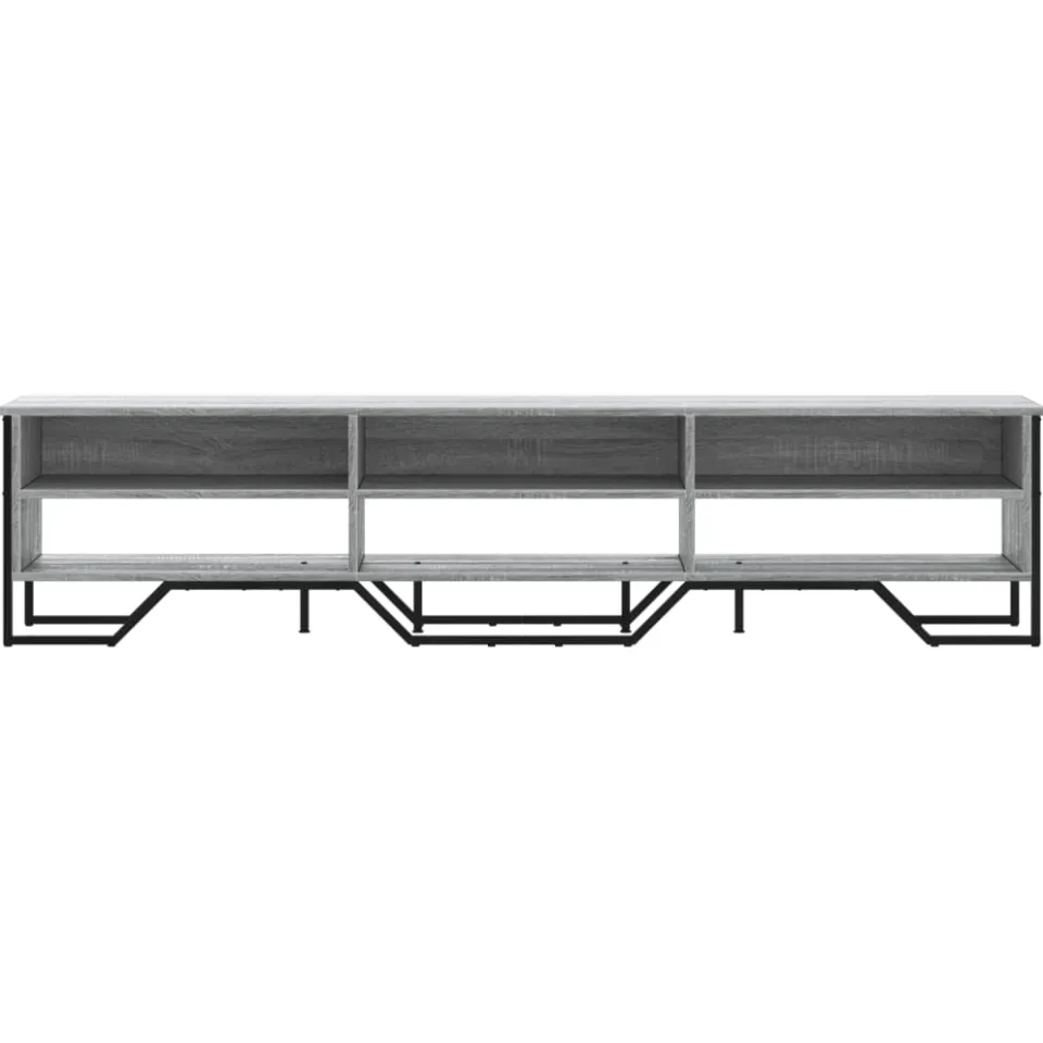 vidaXL Tv-meubel 180x34x41 cm bewerkt hout grijs sonoma eikenkleurig