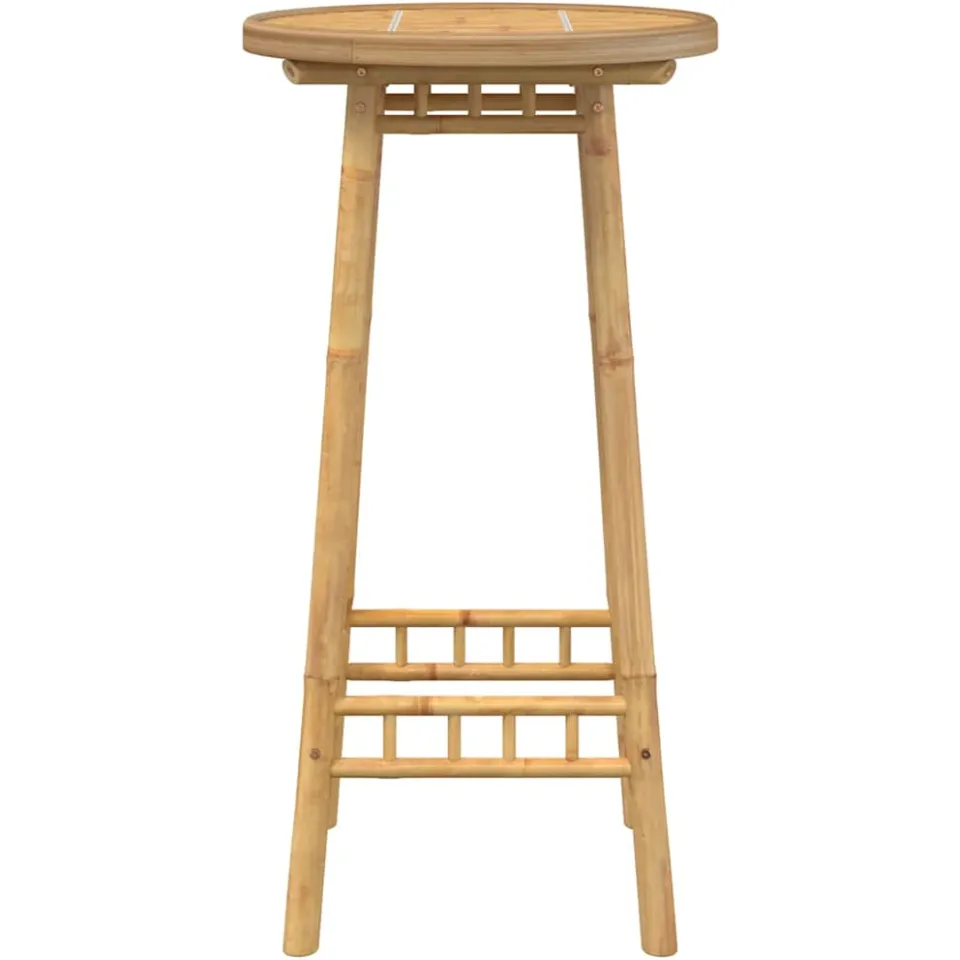 vidaXL Bartafel voor buiten Rond Ø55x100 cm bamboe bruin, foto 4