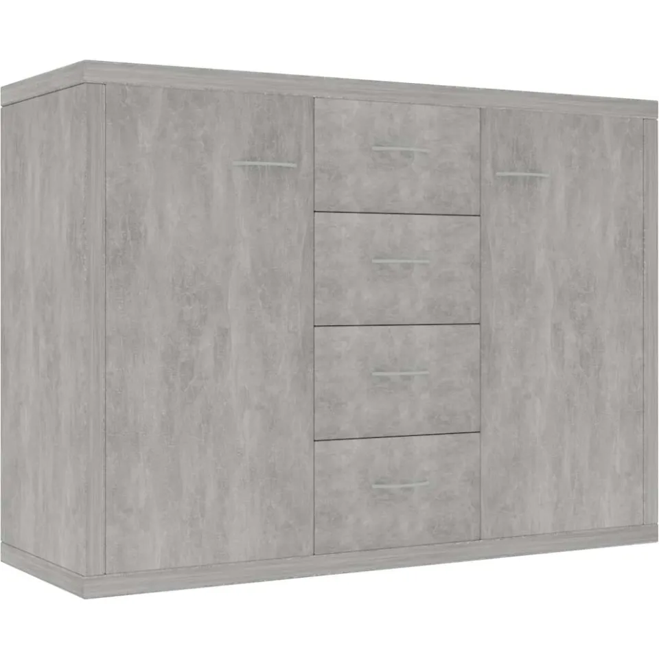 vidaXL Dressoir 88x30x65 cm bewerkt hout betongrijs grijs, foto 3
