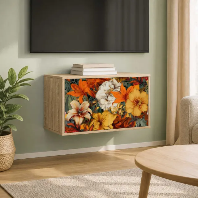 vidaXL Wandgemonteerd tv-meubel GENNEP 69 x 33 x 40 cm Sonoma Eiken, foto 2