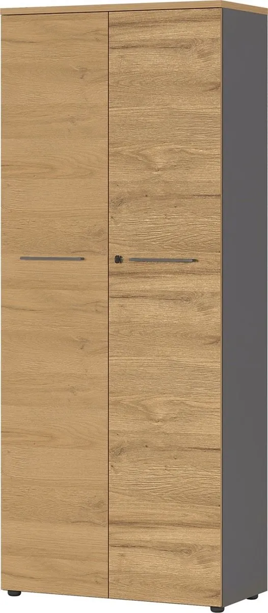 Germania Archiefkast Osmond 80cm Met 2 Deuren - Eik/grafiet Bruin