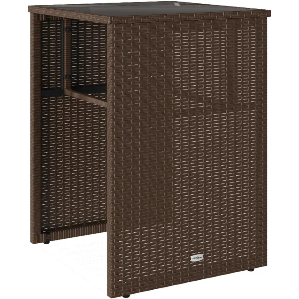 vidaXL 3-delige Bistroset met kussens poly rattan bruin, foto 4
