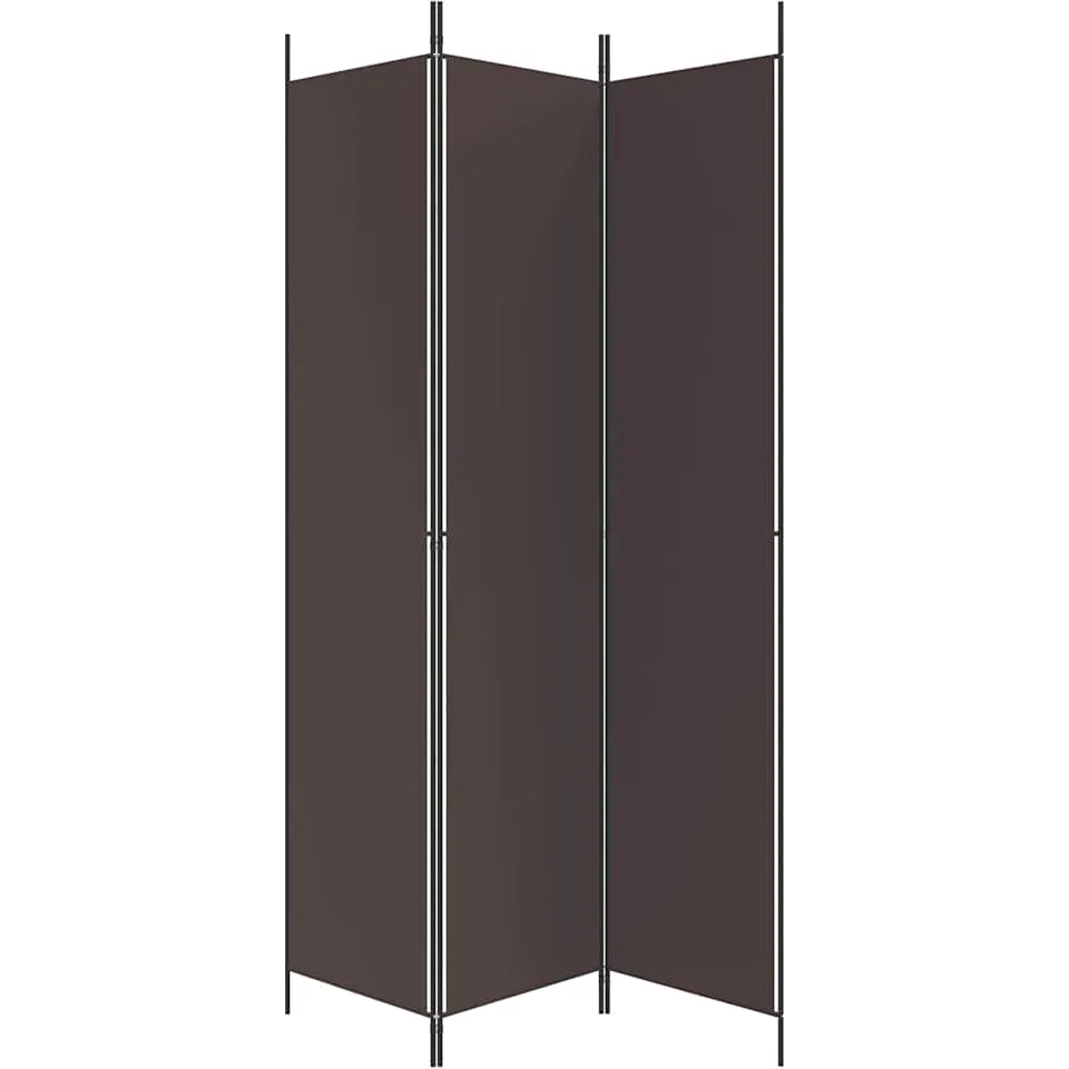 vidaXL Kamerscherm met 3 panelen 150x220 cm stof bruin, foto 5