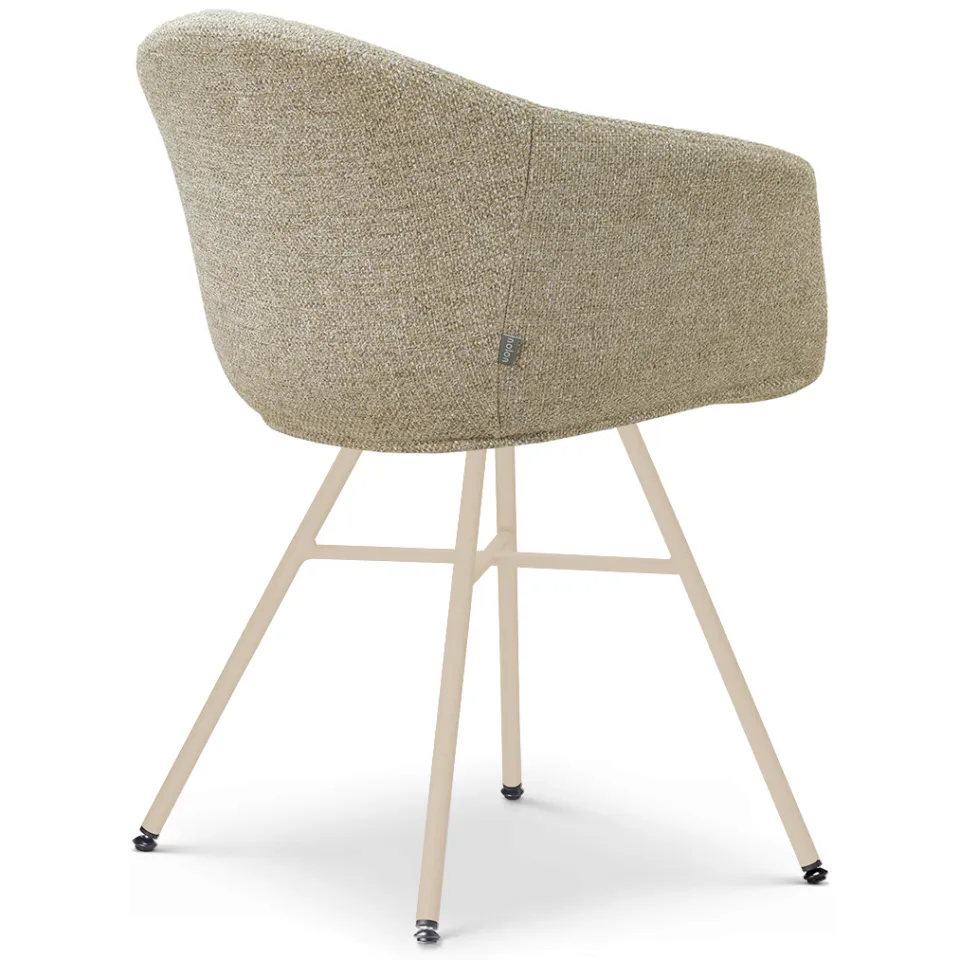 Nolon Noa-Otis eetkamerstoel taupe melange - beige onderstel, foto 3