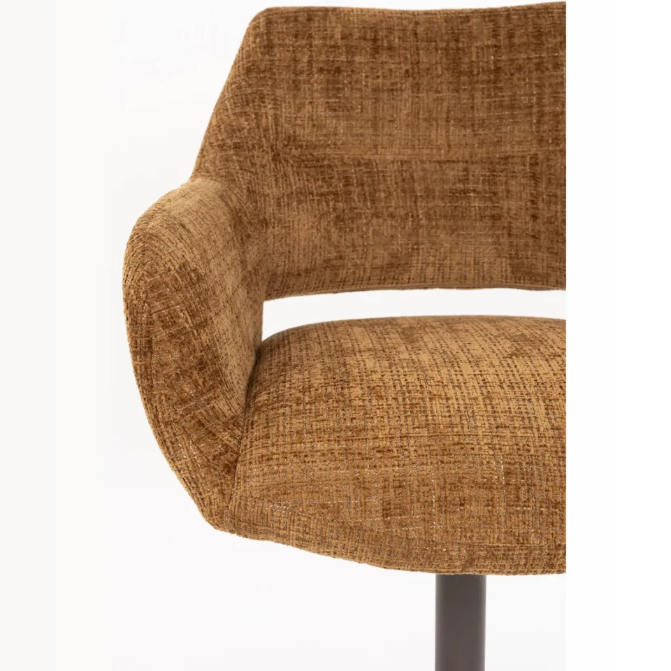 Housecraft Living Merel draaibare eetkamerstoel met armleuningen bruin, foto 7