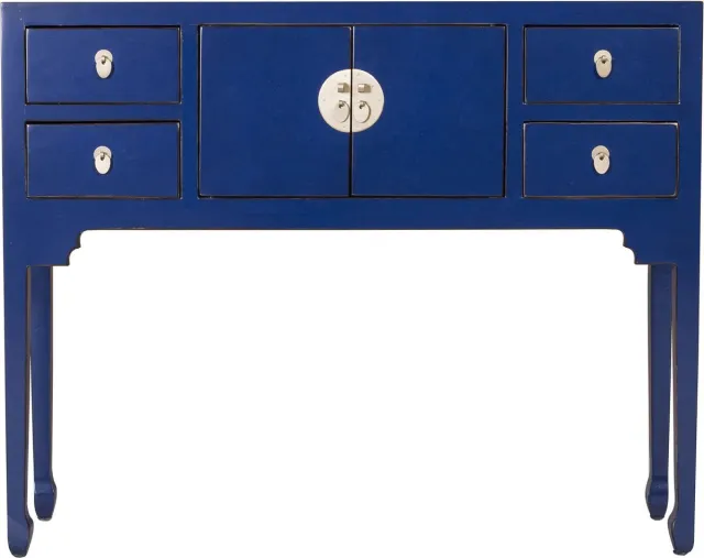Fine Asianliving Chinese Sidetable Blauw Midnight Blue - Orientique Collectie B100xD26xH80cm Chinese Meubels Oosterse Kast