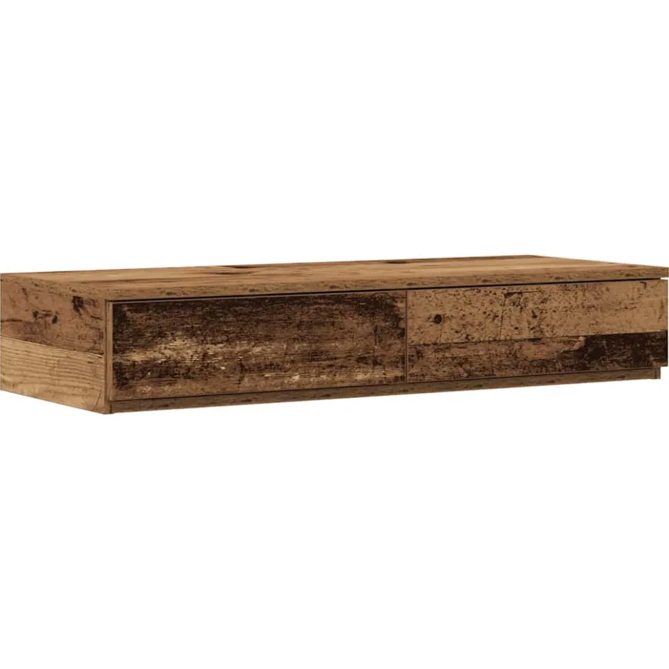 vidaXL Bedlades Oudhout 75 x 36,5 x 16,5 cm Bewerkt hout bruin, foto 3