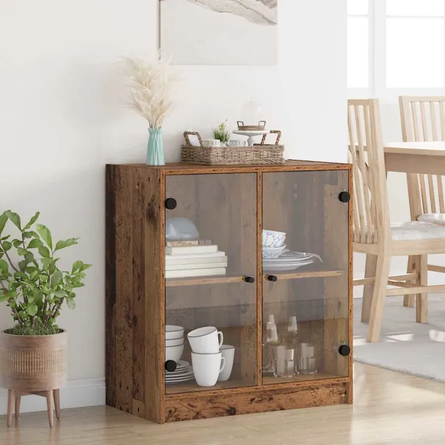 vidaXL Bijzetkast Oud Hout 68 x 37 x 75,5 cm Bewerkt hout bruin, foto 2