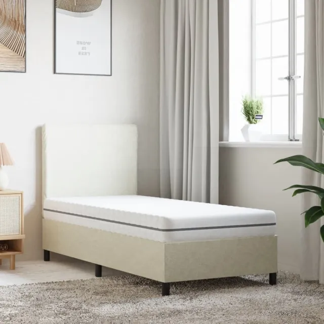 vidaXL Schuimmatras middelzacht 90x200 cm wit