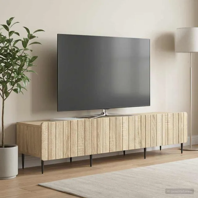 vidaXL TV-kast 147 x 34,5 x 32 cm Sonoma Eiken Bewerkt hout Bruin