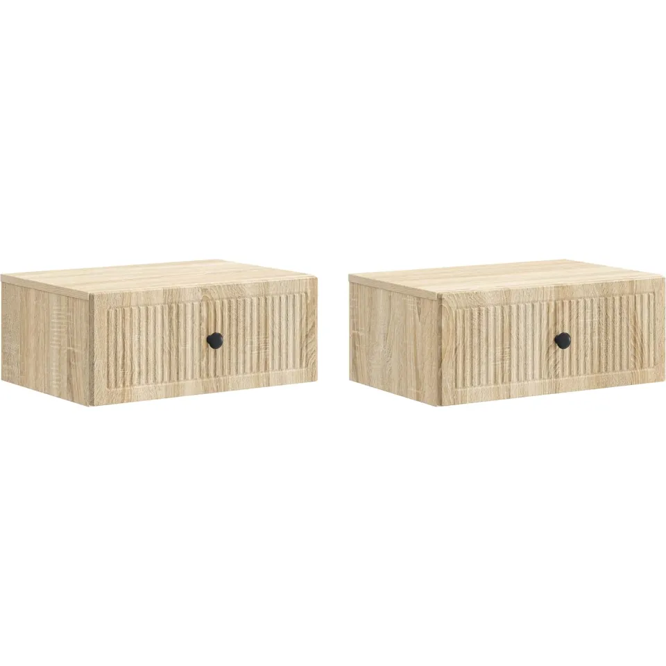 vidaXL Nachtkastje 2 st Sonoma Eiken 49 x 34,5 x 20 cm Bewerkt hout, foto 3