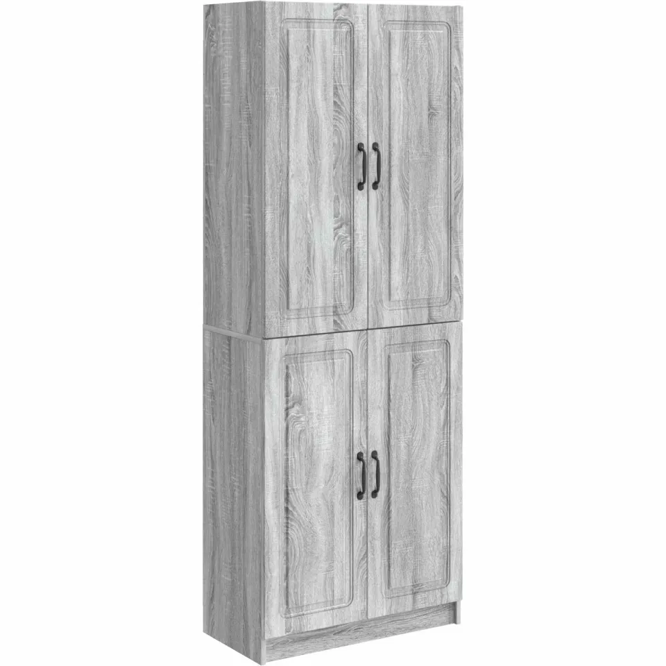 vidaXL Kastenset 2 st Grijs Sonoma 66 x 34,5 x 87 cm Bewerkt hout, foto 3