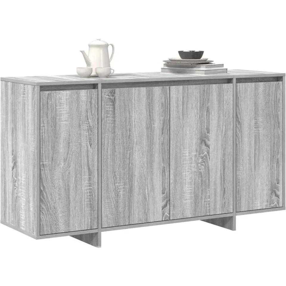 vidaXL Dressoir Grijs Sonoma 135 x 41 x 75 cm Bewerkt hout