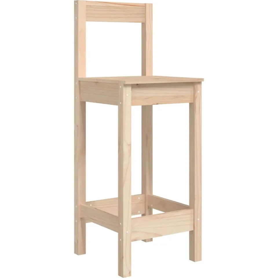 vidaXL Barstoelen 2 st 40x41,5x112 cm massief grenenhout bruin, foto 4