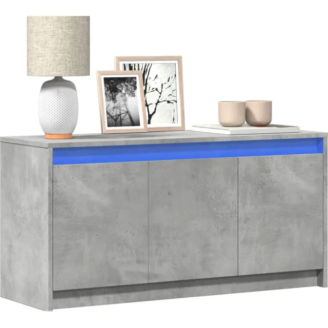 vidaXL Tv-meubel met LED 100x34x50 cm bewerkt hout betongrijs grijs