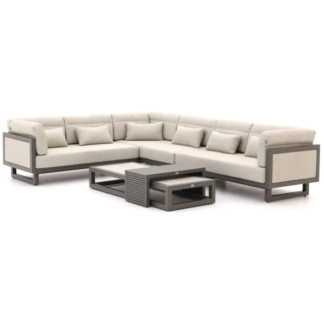 Apple Bee Santorini Loungeset 5-delig Nr.1 - Rechts Lang - Upholstered - 239 x 318 cm Taupe