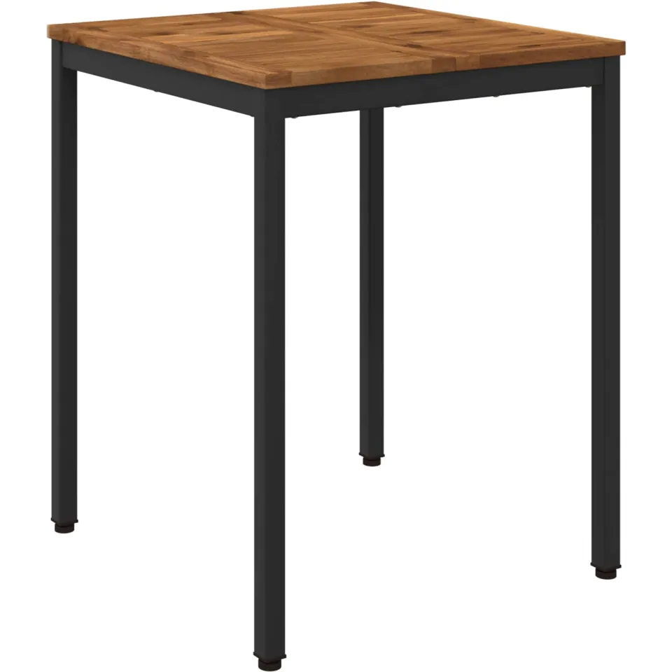 vidaXL Tuindiner tafel NAARDEN Naturel en Zwart 60 x 60,5 x 75 cm, foto 3