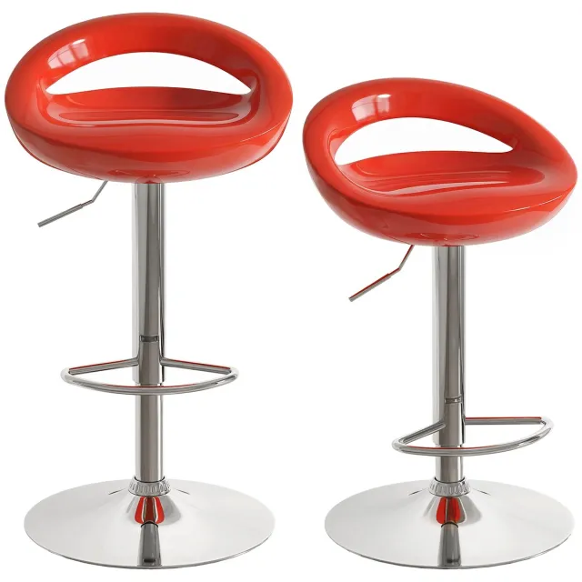 Homcom Barkruk-ABS-46x41x96cm-Rood