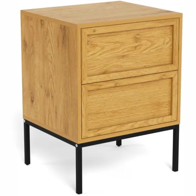Giga Living Nachtkastje Darvo Wild Eiken Naturel 61cm - Giga Living