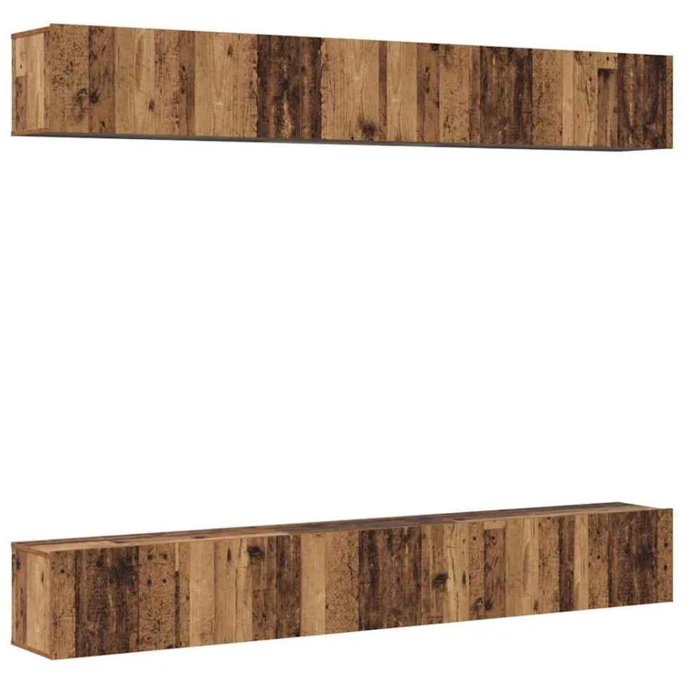 vidaXL Tv-meubelset 6 st 80 x 30 x 30 cm Oudhout bruin, foto 3