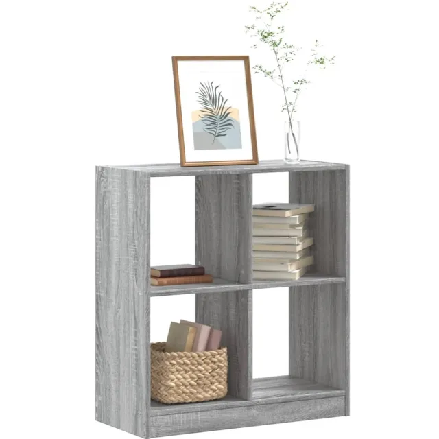 vidaXL Boekenkast 68,5x32x75 cm bewerkt hout grijs sonoma eikenkleurig