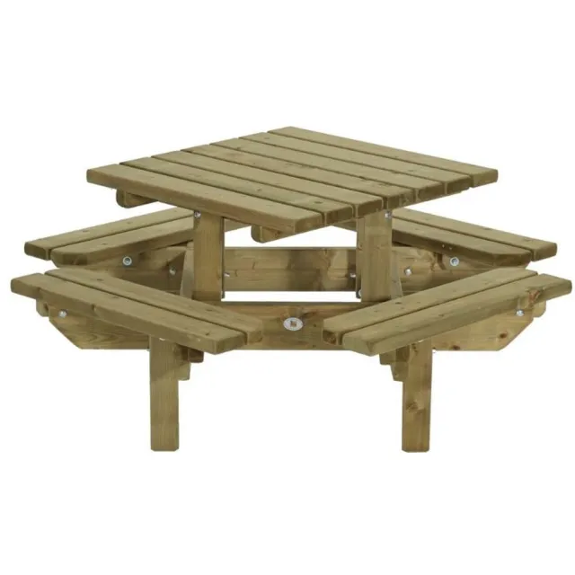 Talen Buitenmeubelen Talen kinderpicknicktafel - Vierkant - 125x125 cm groen