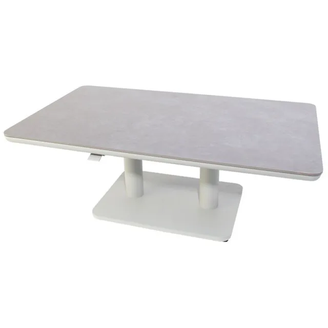 Oosterik Home Sedalia verstelbare lounge tafel mist grey L 140 x B 80 x H 51 - 72... grijs