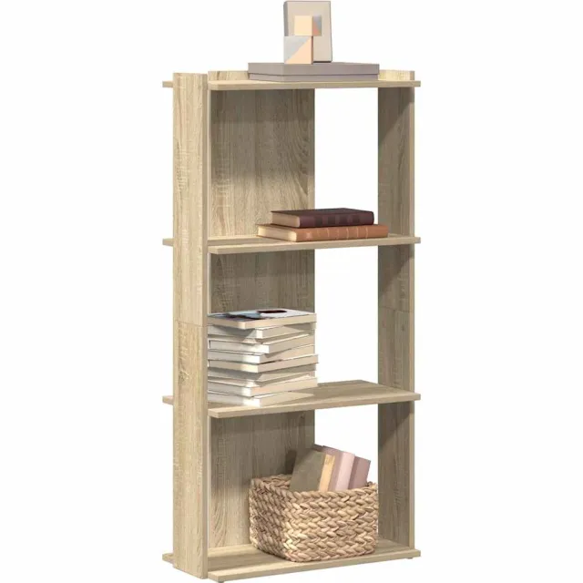 vidaXL Boekenkast 3-laags 60x30x120 cm bewerkt hout sonoma eikenkleur Bruin