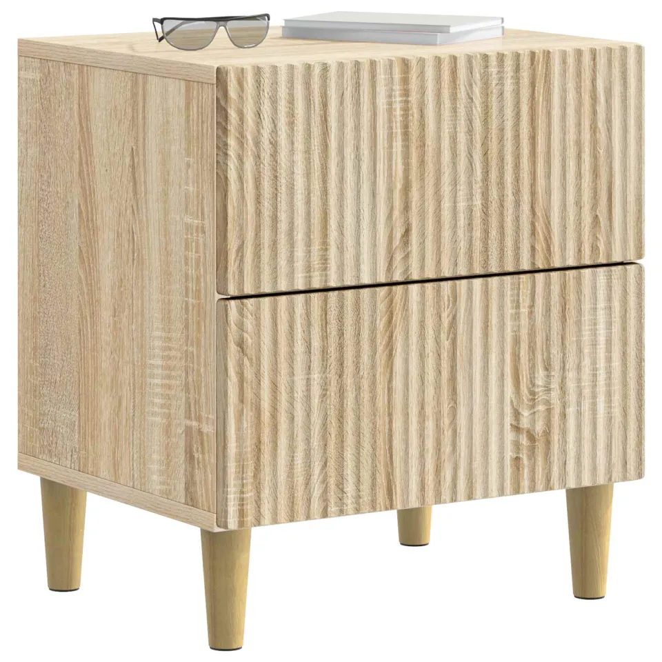vidaXL Nachtkastje Sonoma Eiken 43 x 34,5 x 48 cm Bewerkt hout Bruin