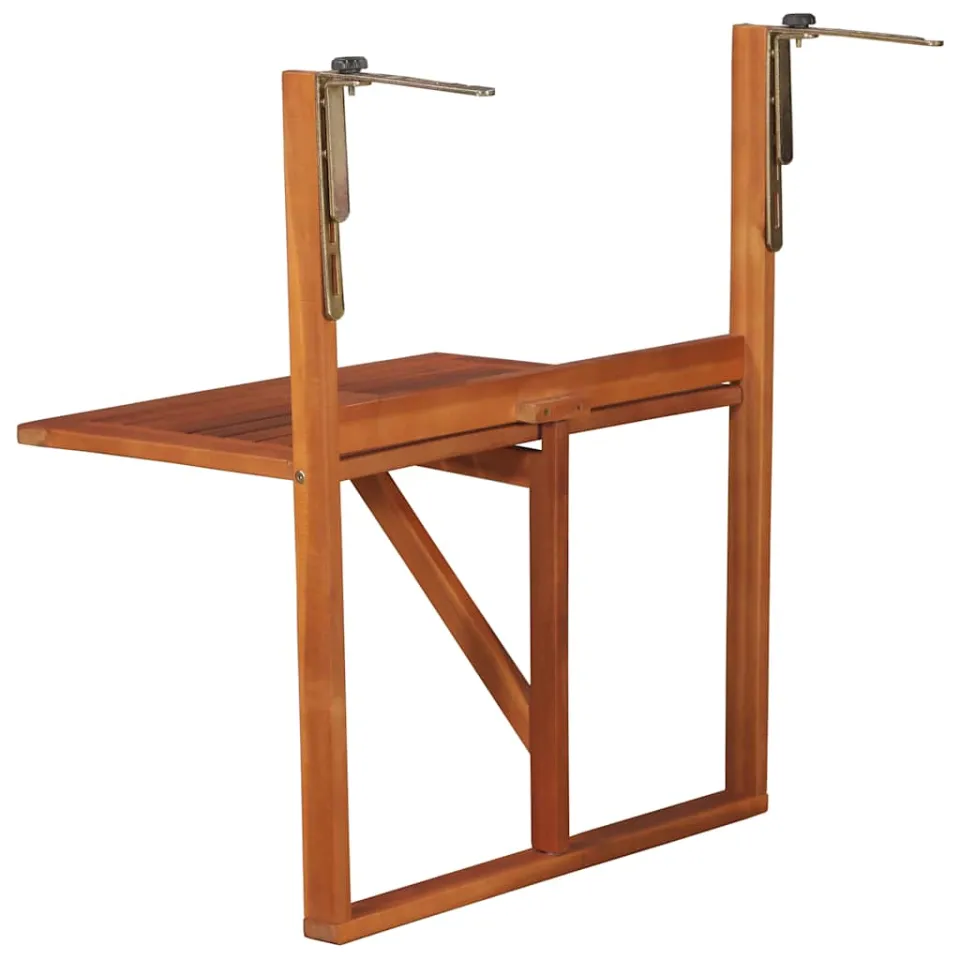 vidaXL Balkontafel hangend 64,5x44x80 cm massief acaciahout bruin, foto 3