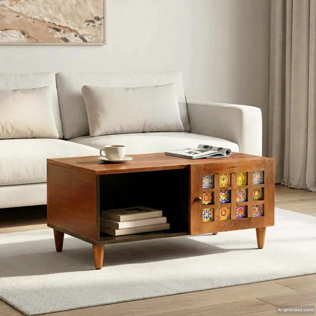 vidaXL Salontafel Bruin 80 x 50 x 40 cm Massief Mango Hout
