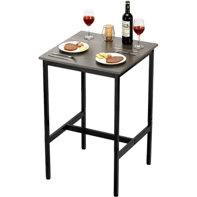 Vevor Bartafel Hoge Tafel Bistrotafel Cocktailbar Eetkamer 610x610x914mm Bruin