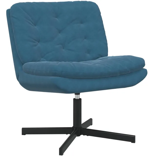 vidaXL Draaibare Relaxstoel Blauw 63 x 75 x 76 cm Fluweel