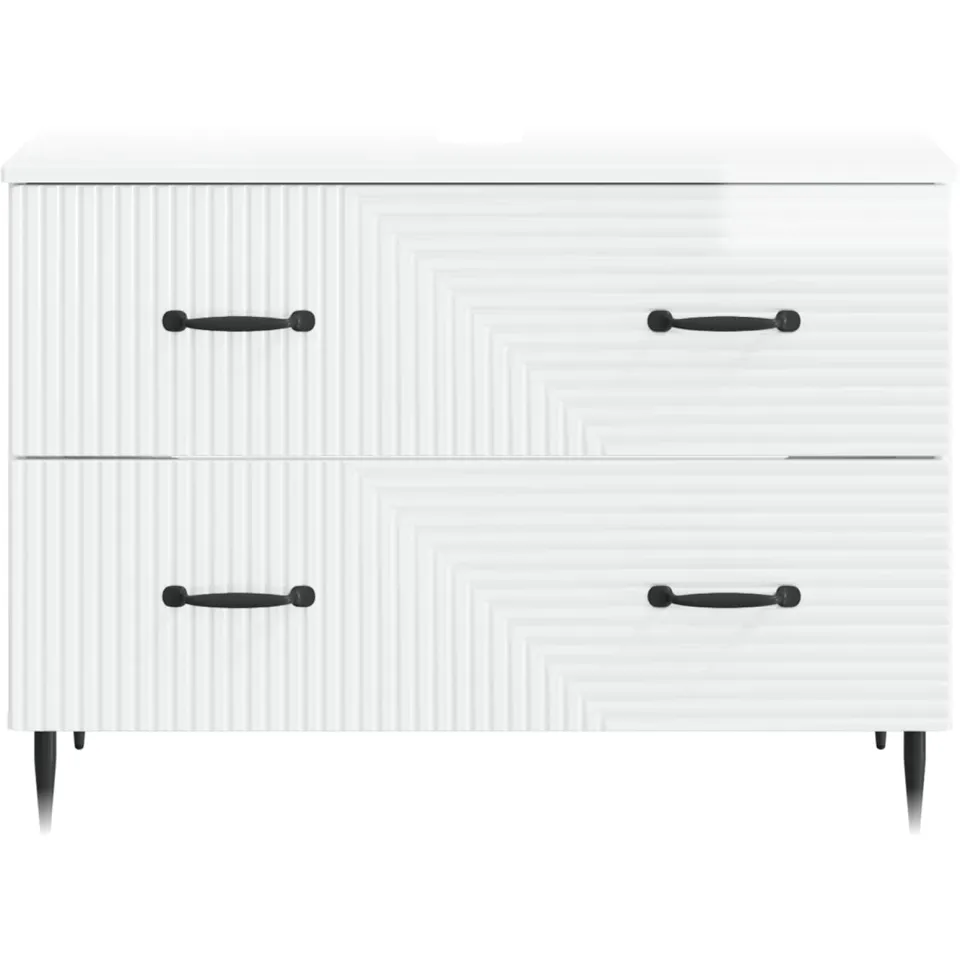 vidaXL Badkamer wastafelkast HAARLEM Hoogglans Wit 82 x 41 x 58,5 cm, foto 4